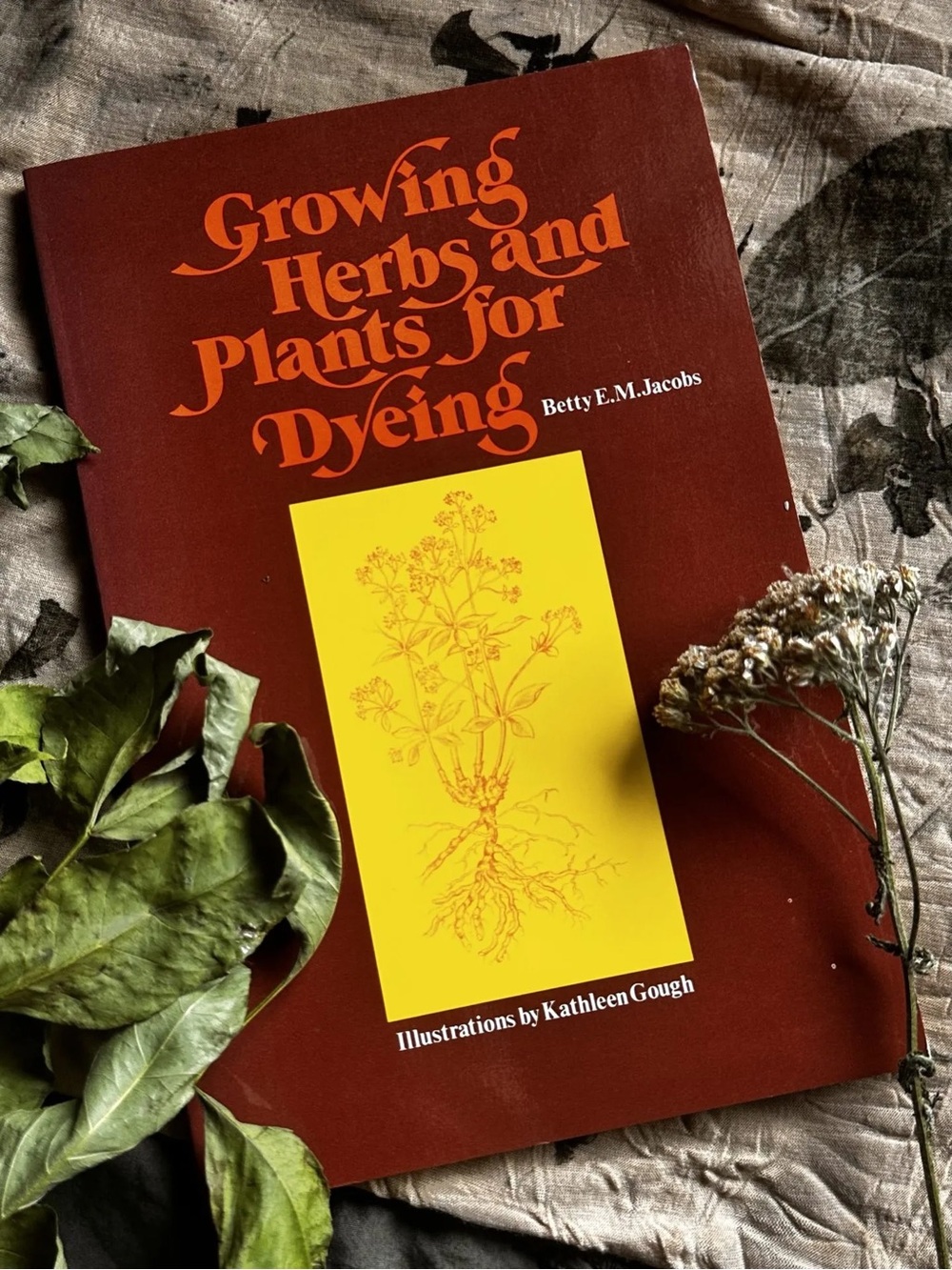 Growing Herbs and Plants for Dyeing Vintage Book